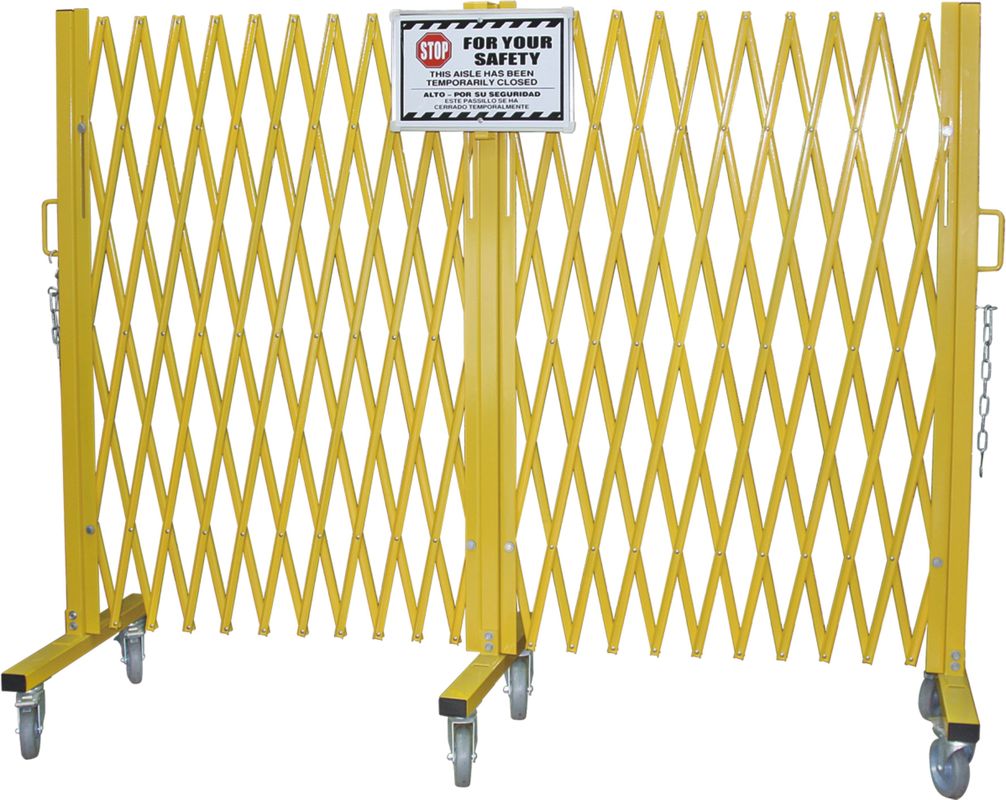Κίτρινα διπλώνοντας εμπόδια ασφάλειας ακκορντέον πυλών εμποδίων Max που ανοίγουν 20 &quot; Χ 52 ½» υψηλό προμηθευτής